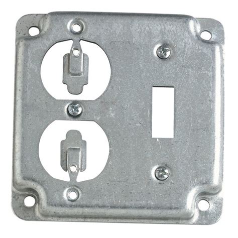 2-gang square metal electrical box cover 4|metal junction box with cover.